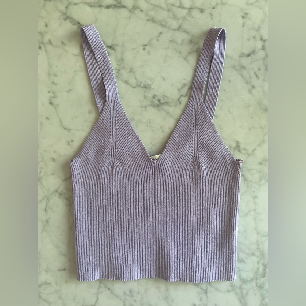 ✨NEW✨ Purple Ribbed Cropped Tank Top
